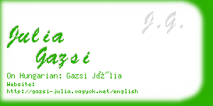 julia gazsi business card